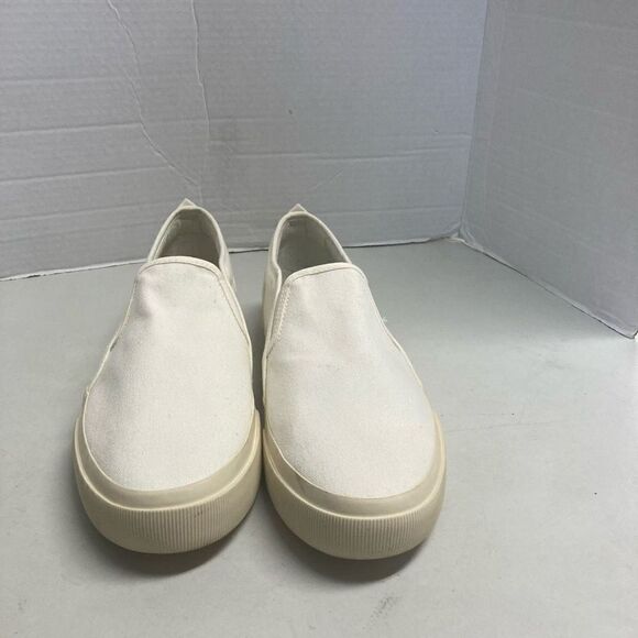 EVERLANE Unisex Slip On Sneakers Size Female 11 Men 9.5 White New With Defects - Picture 8 of 11